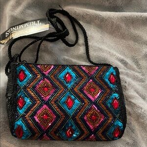 Vintage Multicolor fully Sequin Women's everything Bag
